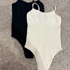 QQQ Women's Bodysuit Duo - Black and Cream
